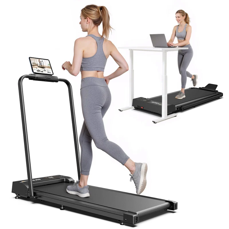 JT51 Space-Saver Home Treadmill Foldable Compact Walking Pad with Handle Bar 10 km/h CE Approval Electric