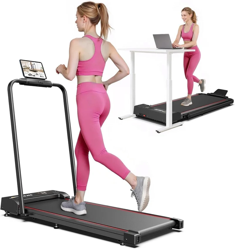 JT51 Space-Saver Home Treadmill Foldable Compact Walking Pad with Handle Bar 10 km/h CE Approval Electric