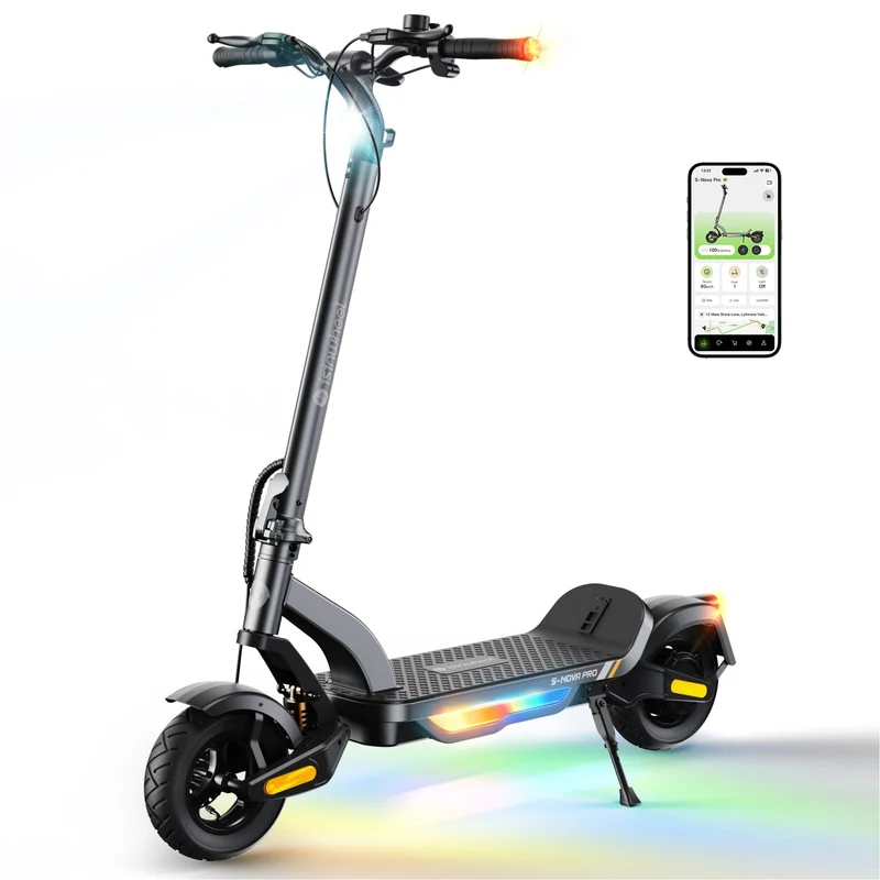 S-Nova Pro Electric Scooter, 1000W Motor, 48V 13Ah Battery, 10 Inch Tires, 45km/h Max Speed, 60km Range, Double Disc Brakes