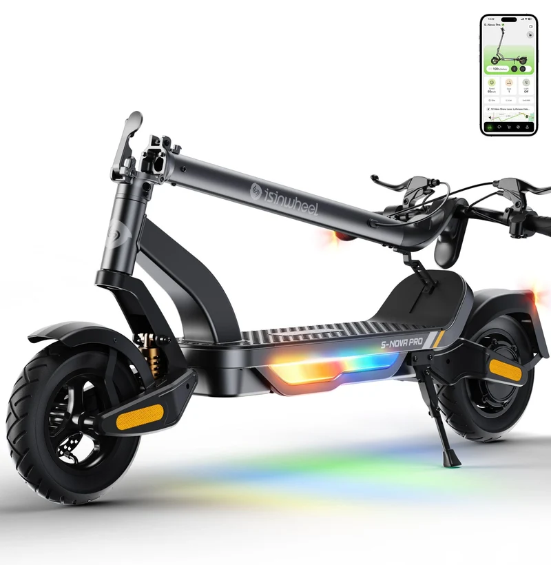 S-Nova Pro Electric Scooter, 1000W Motor, 48V 13Ah Battery, 10 Inch Tires, 45km/h Max Speed, 60km Range, Double Disc Brakes