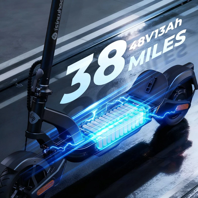 S-Nova Pro Electric Scooter, 1000W Motor, 48V 13Ah Battery, 10 Inch Tires, 45km/h Max Speed, 60km Range, Double Disc Brakes