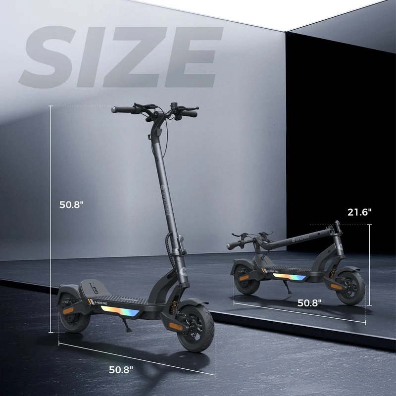 S-Nova Pro Electric Scooter, 1000W Motor, 48V 13Ah Battery, 10 Inch Tires, 45km/h Max Speed, 60km Range, Double Disc Brakes