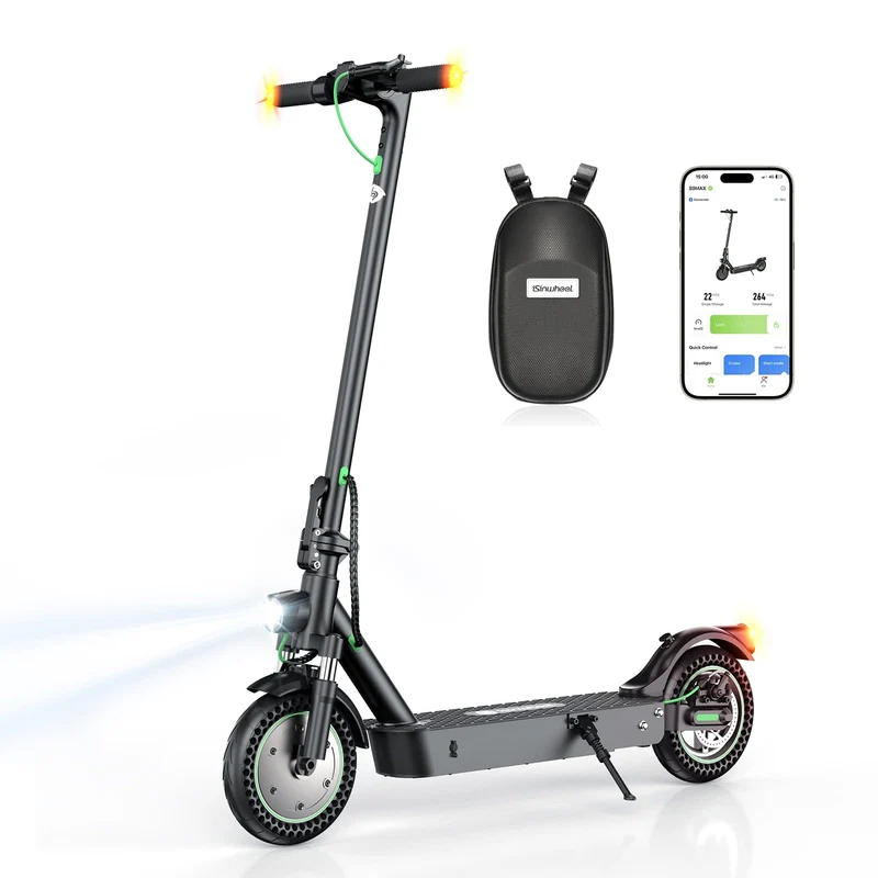 S9Max Electric Scooter, 500W Motor, 36V 10Ah Battery, 10 Inch Tires, 35km/h Max Speed, 40km Range, Rear Disc Brakes, Dual Suspension