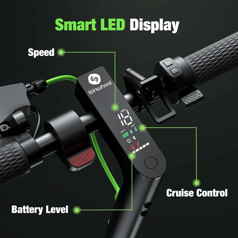 S9Max Electric Scooter, 500W Motor, 36V 10Ah Battery, 10 Inch Tires, 35km/h Max Speed, 40km Range, Rear Disc Brakes, Dual Suspension