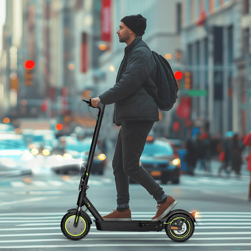 S9Max Electric Scooter, 500W Motor, 36V 10Ah Battery, 10 Inch Tires, 35km/h Max Speed, 40km Range, Rear Disc Brakes, Dual Suspension