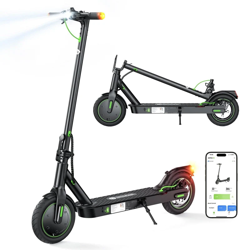 S9Max Electric Scooter, 500W Motor, 36V 10Ah Battery, 10 Inch Tires, 35km/h Max Speed, 40km Range, Rear Disc Brakes, Dual Suspension