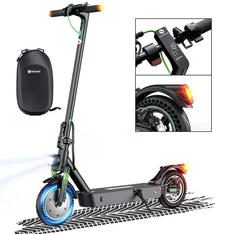 S9Max Electric Scooter, 500W Motor, 36V 10Ah Battery, 10 Inch Tires, 35km/h Max Speed, 40km Range, Rear Disc Brakes, Dual Suspension