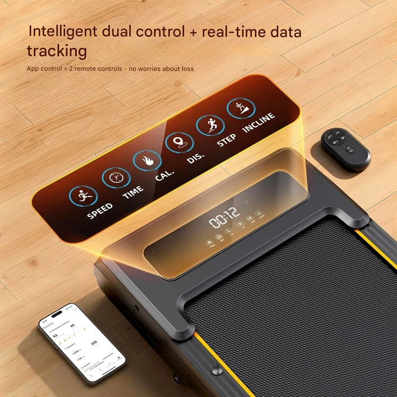 JT32 AdaptTrek Treadmill Auto Incline with 12% Automatic Cushioning Walking Pad Under Desk with Smart App 180KG Load