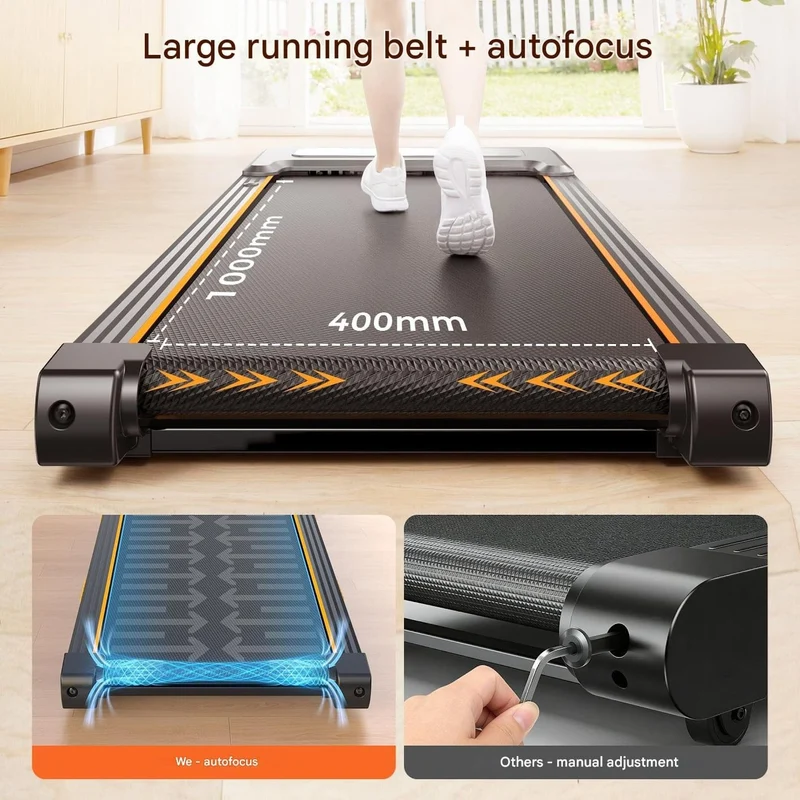 JT32 AdaptTrek Treadmill Auto Incline with 12% Automatic Cushioning Walking Pad Under Desk with Smart App 180KG Load