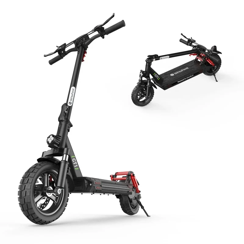 GT1 Electric Scooter, 800W Motor, 48V 10Ah Battery, 10 Inch Tires, 45km/h Max Speed, 45km Range, Double Disc Brakes, Dual Suspension