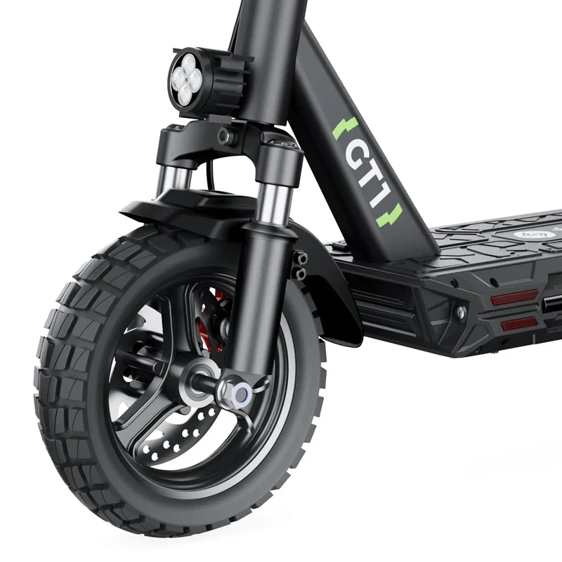 GT1 Electric Scooter, 800W Motor, 48V 10Ah Battery, 10 Inch Tires, 45km/h Max Speed, 45km Range, Double Disc Brakes, Dual Suspension
