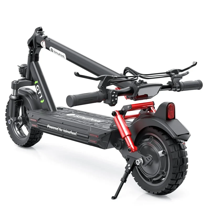 GT1 Electric Scooter, 800W Motor, 48V 10Ah Battery, 10 Inch Tires, 45km/h Max Speed, 45km Range, Double Disc Brakes, Dual Suspension