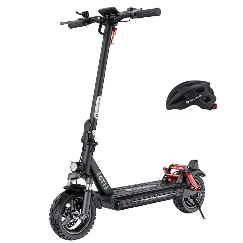GT1 Electric Scooter, 800W Motor, 48V 10Ah Battery, 10 Inch Tires, 45km/h Max Speed, 45km Range, Double Disc Brakes, Dual Suspension