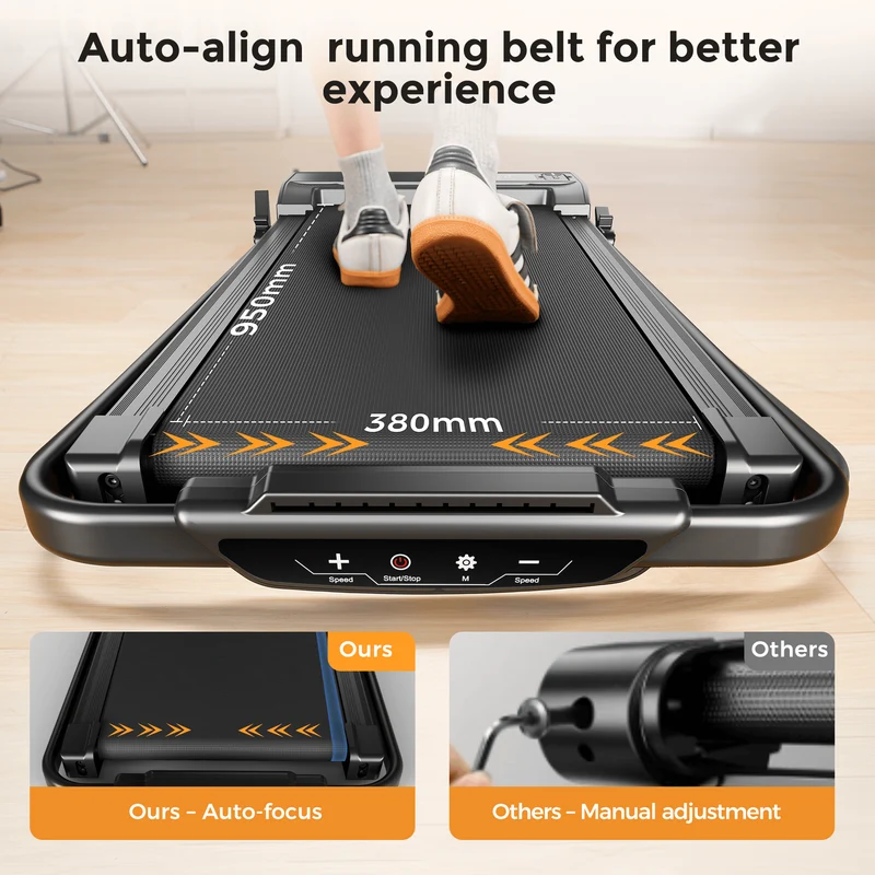 JT52 Home Treadmill APP Connected Foldable Compact Walking Pad 12 km/h, CE Approval Electric Walking Machine