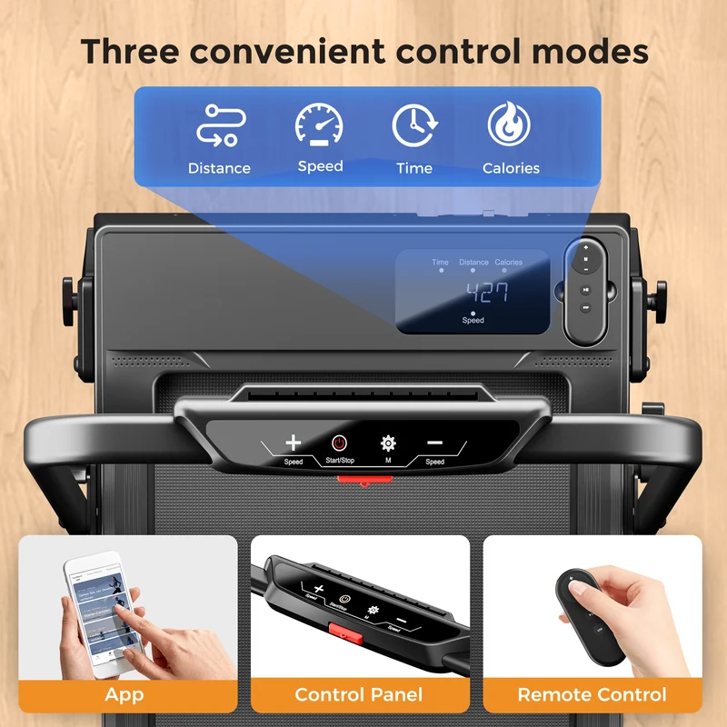 JT52 Home Treadmill APP Connected Foldable Compact Walking Pad 12 km/h, CE Approval Electric Walking Machine