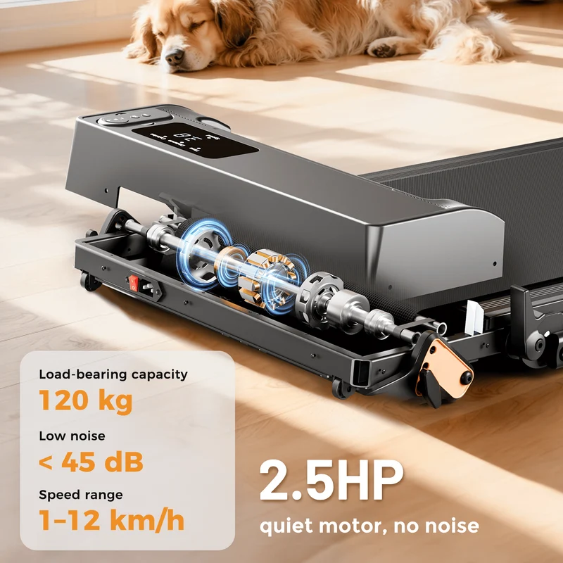 JT52 Home Treadmill APP Connected Foldable Compact Walking Pad 12 km/h, CE Approval Electric Walking Machine
