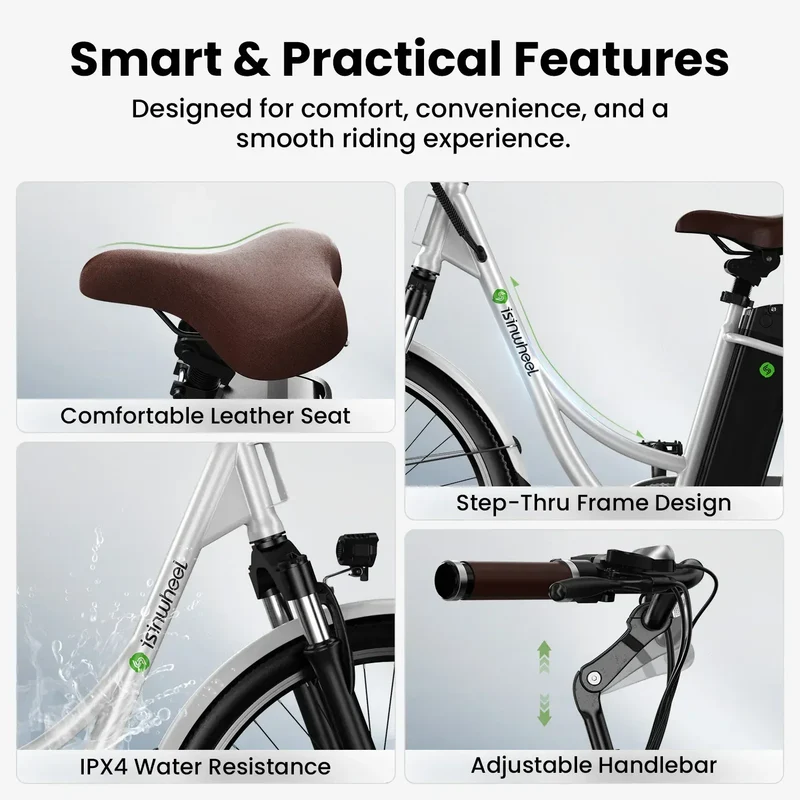 U2 Commuter Electric Bike - City E-Bike, 500W Motor, 55KM Range, CE Certified