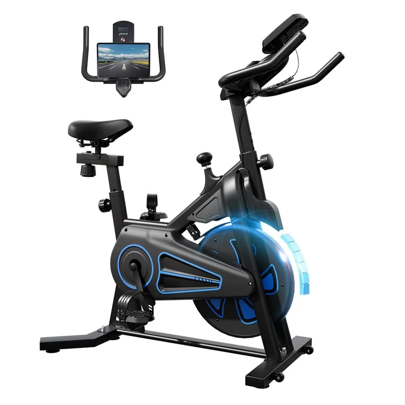 QK116C Exercise Bike with Adjustable Magnetic Resistance Stationary Bikes for Home, with Comfortable Seat, Digital Monitor