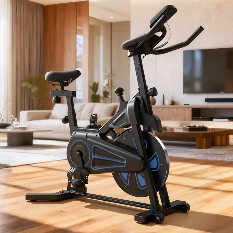 QK116C Exercise Bike with Adjustable Magnetic Resistance Stationary Bikes for Home, with Comfortable Seat, Digital Monitor