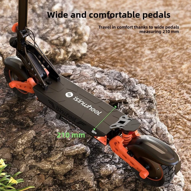 D2Plus Electric Scooter, 1000W Motor, 48V 20Ah Battery, 10 Inch Tires, 45km/h Max Speed, 65km Range, Double Disc Brakes, Dual Swingarm Suspension