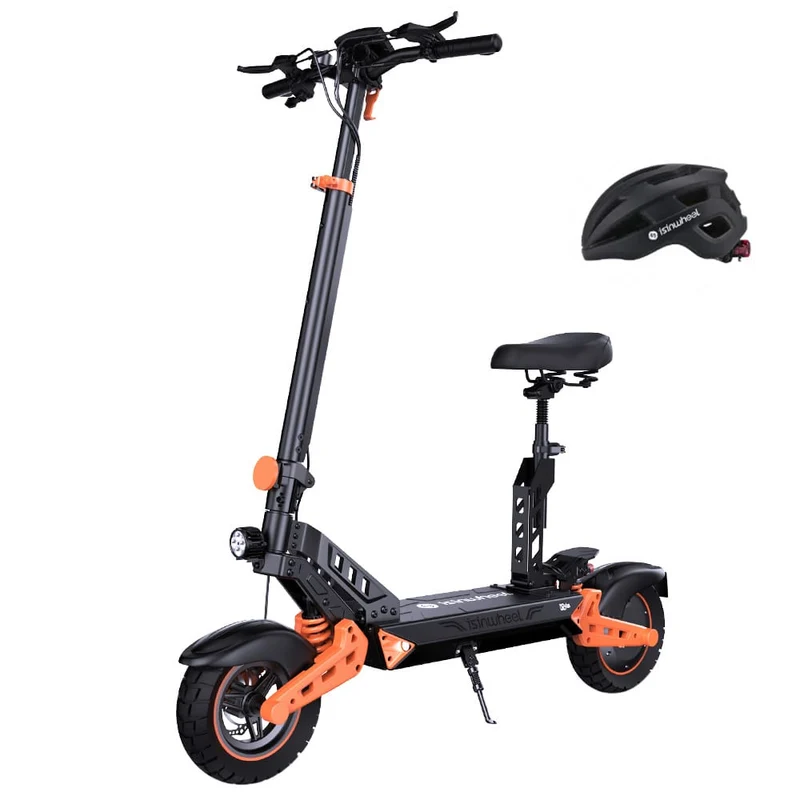 D2Plus Electric Scooter, 1000W Motor, 48V 20Ah Battery, 10 Inch Tires, 45km/h Max Speed, 65km Range, Double Disc Brakes, Dual Swingarm Suspension