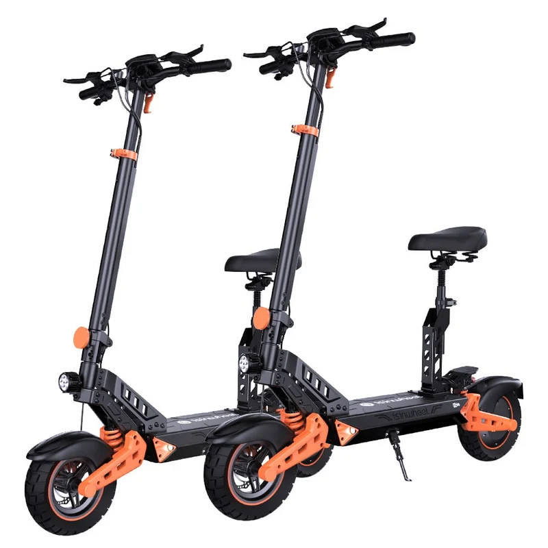 D2Plus Electric Scooter, 1000W Motor, 48V 20Ah Battery, 10 Inch Tires, 45km/h Max Speed, 65km Range, Double Disc Brakes, Dual Swingarm Suspension