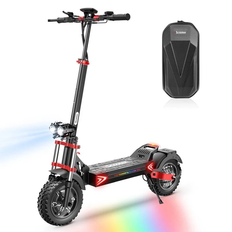 IX8 Electric Scooter, 2*1200W Motor, 48V 20Ah Battery, 12 Inch Tires, 60km/h Max Speed, 70km Range, Double Disc Brakes, Dual Suspension