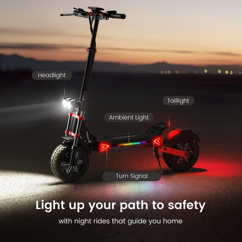 IX8 Electric Scooter, 2*1200W Motor, 48V 20Ah Battery, 12 Inch Tires, 60km/h Max Speed, 70km Range, Double Disc Brakes, Dual Suspension