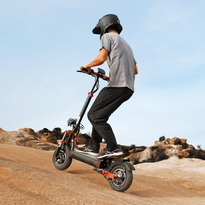 IX8 Electric Scooter, 2*1200W Motor, 48V 20Ah Battery, 12 Inch Tires, 60km/h Max Speed, 70km Range, Double Disc Brakes, Dual Suspension