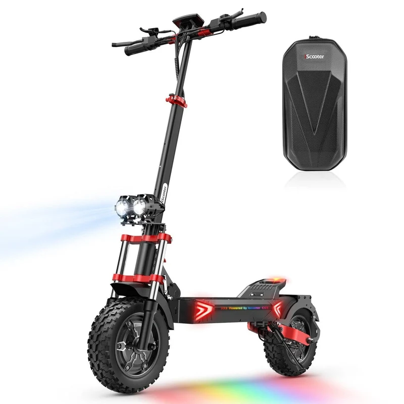 IX8 Electric Scooter, 2*1200W Motor, 48V 20Ah Battery, 12 Inch Tires, 60km/h Max Speed, 70km Range, Double Disc Brakes, Dual Suspension