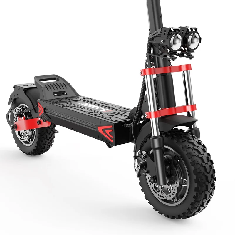 IX8 Electric Scooter, 2*1200W Motor, 48V 20Ah Battery, 12 Inch Tires, 60km/h Max Speed, 70km Range, Double Disc Brakes, Dual Suspension