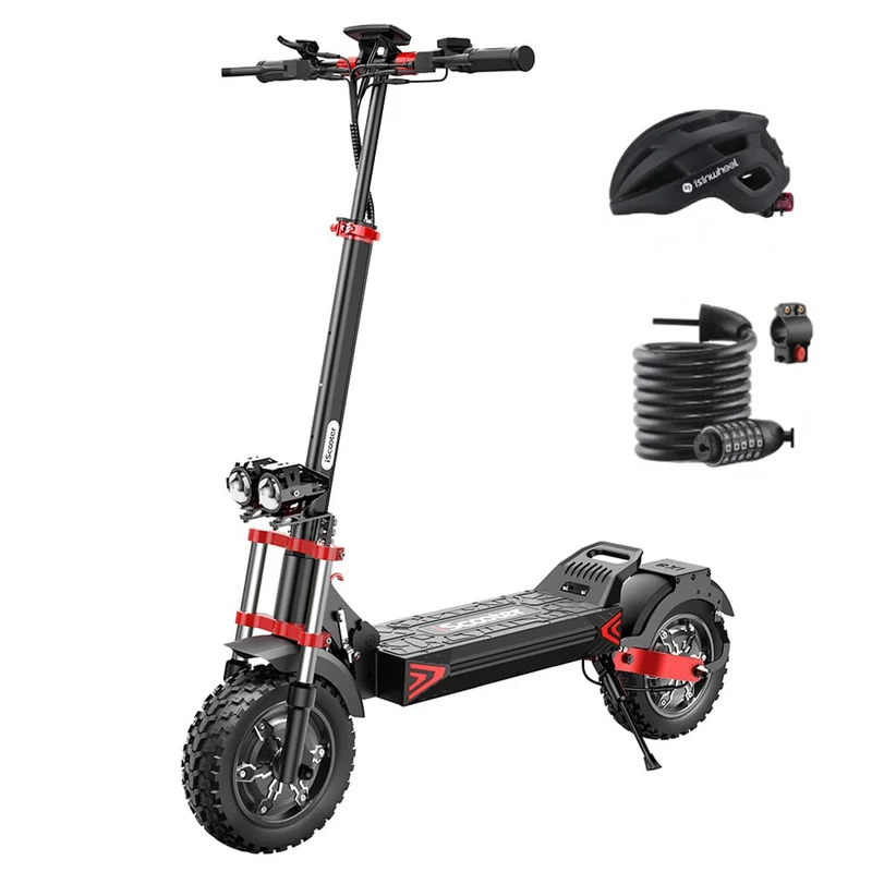 IX8 Electric Scooter, 2*1200W Motor, 48V 20Ah Battery, 12 Inch Tires, 60km/h Max Speed, 70km Range, Double Disc Brakes, Dual Suspension