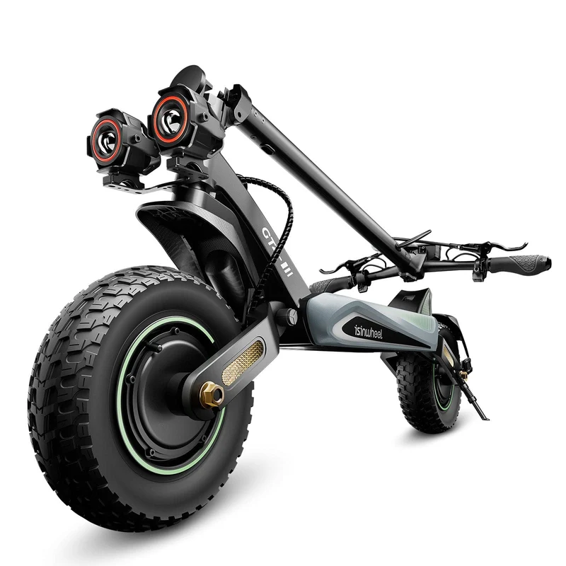 GT4 Electric Scooter, 2*1200W Motor, 52V 12,8Ah Battery, 12 Inch Tires, 70km/h Max Speed, 80km Range, Double Disc Brakes, Dual Swingarm Suspension