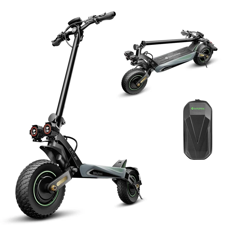 GT4 Electric Scooter, 2*1200W Motor, 52V 12,8Ah Battery, 12 Inch Tires, 70km/h Max Speed, 80km Range, Double Disc Brakes, Dual Swingarm Suspension