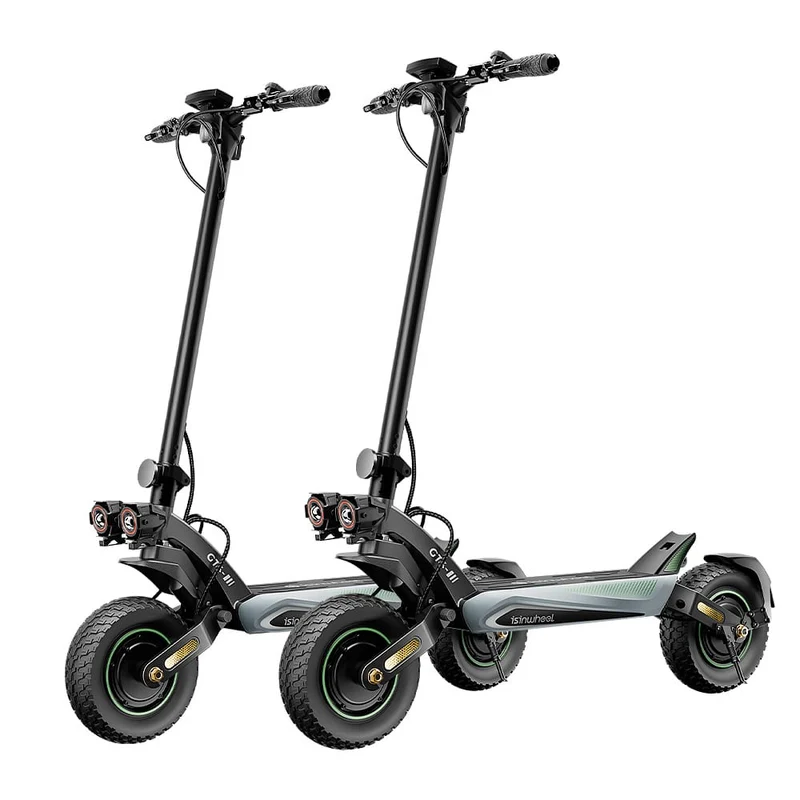 GT4 Electric Scooter, 2*1200W Motor, 52V 12,8Ah Battery, 12 Inch Tires, 70km/h Max Speed, 80km Range, Double Disc Brakes, Dual Swingarm Suspension