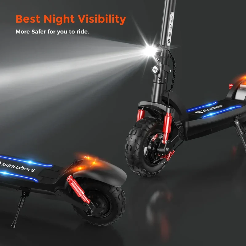 GT2 Electric Scooter, 1000W Motor, 48V 15Ah Battery, 11 Inch Tires, 45km/h Max Speed, 60km Range, Double Disc Brakes, Dual Hydraulic Suspension