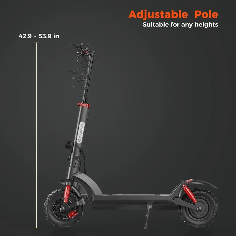 GT2 Electric Scooter, 1000W Motor, 48V 15Ah Battery, 11 Inch Tires, 45km/h Max Speed, 60km Range, Double Disc Brakes, Dual Hydraulic Suspension