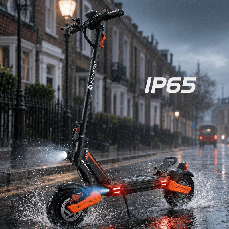 GT1 Dual Electric Scooter, 800W*2 Motor, 48V 13Ah Battery, 10 Inch Tires, 50km/h Max Speed, 55km Range, EABS Brake + Disk Brake, Dual Swing Arm Suspension
