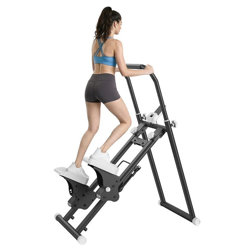 Foldable Stair Stepper for Home, Adjustable Stair Climber with 3 Heights, Compact Folding Vertical Stair Master for Exercise at Home for Full-Body Workout