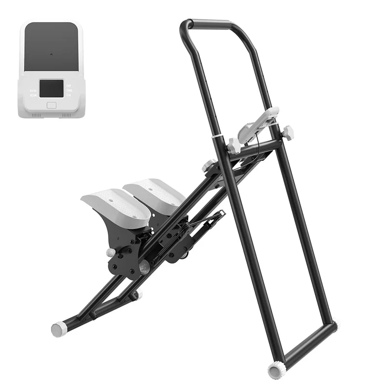 Foldable Stair Stepper for Home, Adjustable Stair Climber with 3 Heights, Compact Folding Vertical Stair Master for Exercise at Home for Full-Body Workout