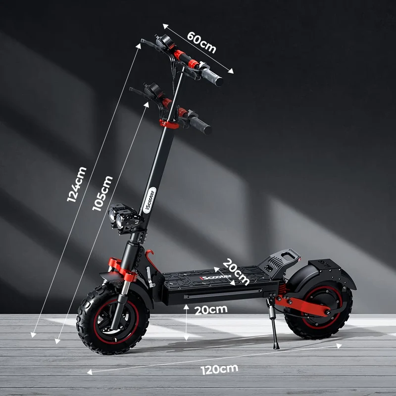 IX5S Electric Scooter, 1000W Motor, 48V 15Ah Battery, 11 Inch Tires, 45km/h Max Speed, 65km Range, Front & Rear Disc Brake, Front & Rear Suspension