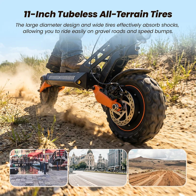 W12 Electric Scooter, 2*1500W Motor, 52V 25Ah Battery, 11 inch Tires, 70km/h Max Speed, 100km Range, Front & Rear Disc Brakes, Sleeve shock absorbers