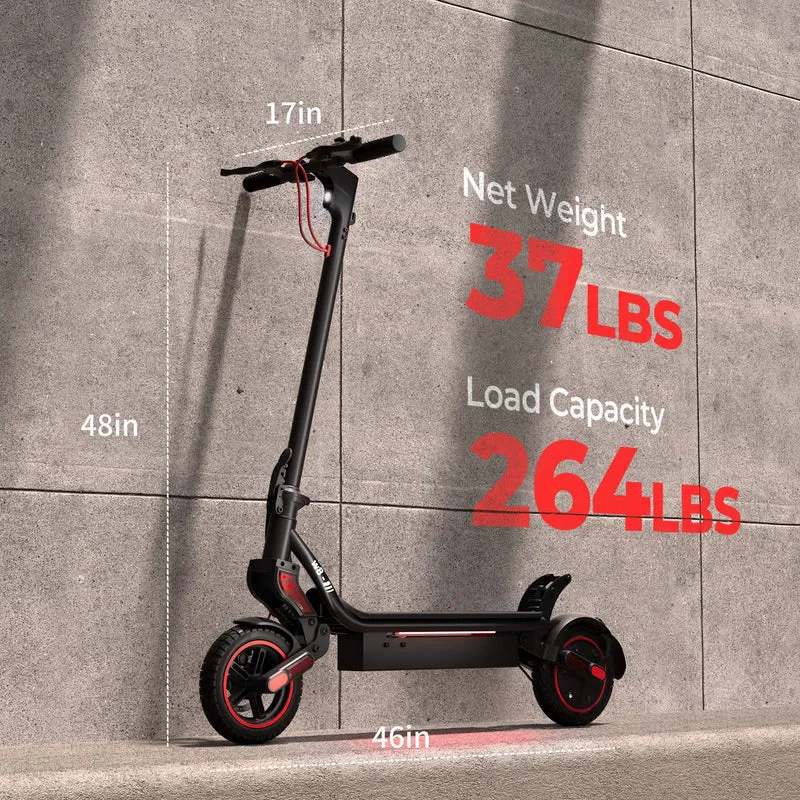 W8 Electric Scooter, 750W Motor, 48V 14Ah Battery, 9,3 inch Tires, 40km/h Max Speed, 45km Range, Front Disc / Rear Drum Brakes, Front & Rear Swingarm Spring Suspension