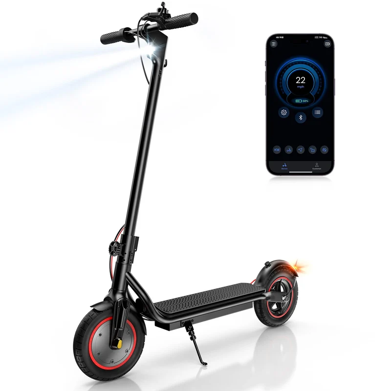 W6 Electric Scooter, 500W Motor, 42V 10,5Ah Battery, 10 inch Tires, 30km/h Max Speed, 37km Range, Rear Disc Brakes