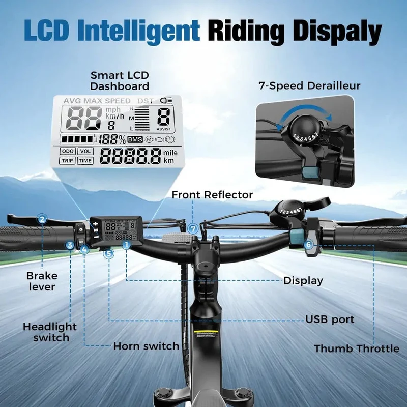 EB3 Electric Bicycle with CE Certificate, 26" Tires, 100 km Range