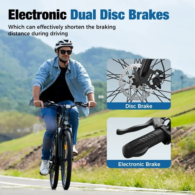 EB3 Electric Bicycle with CE Certificate, 26" Tires, 100 km Range