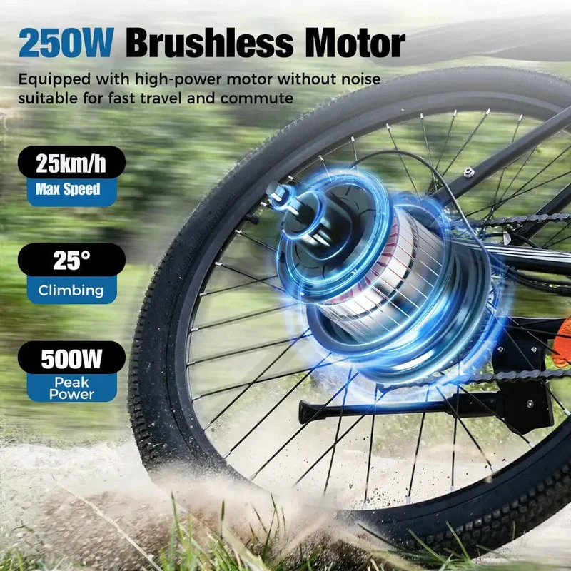 EB3 Electric Bicycle with CE Certificate, 26" Tires, 100 km Range