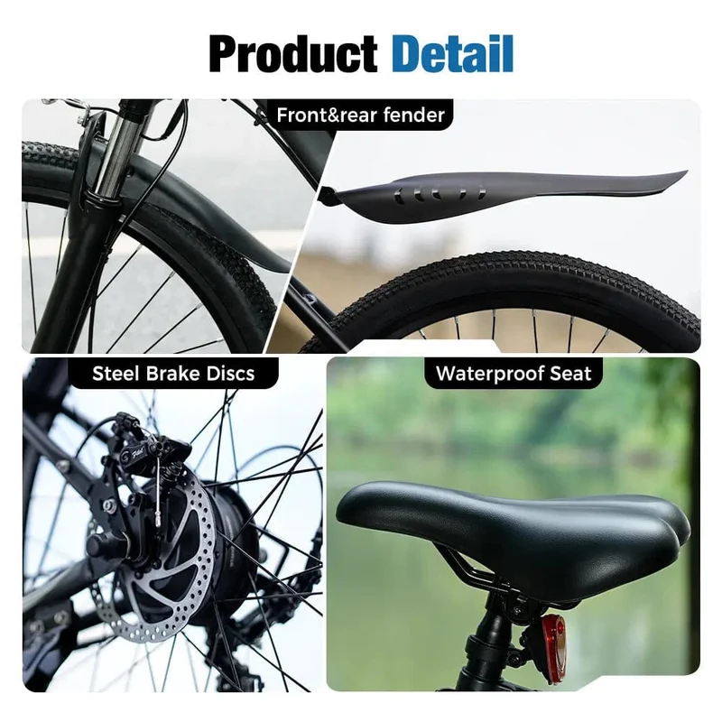 EB3 Electric Bicycle with CE Certificate, 26" Tires, 100 km Range