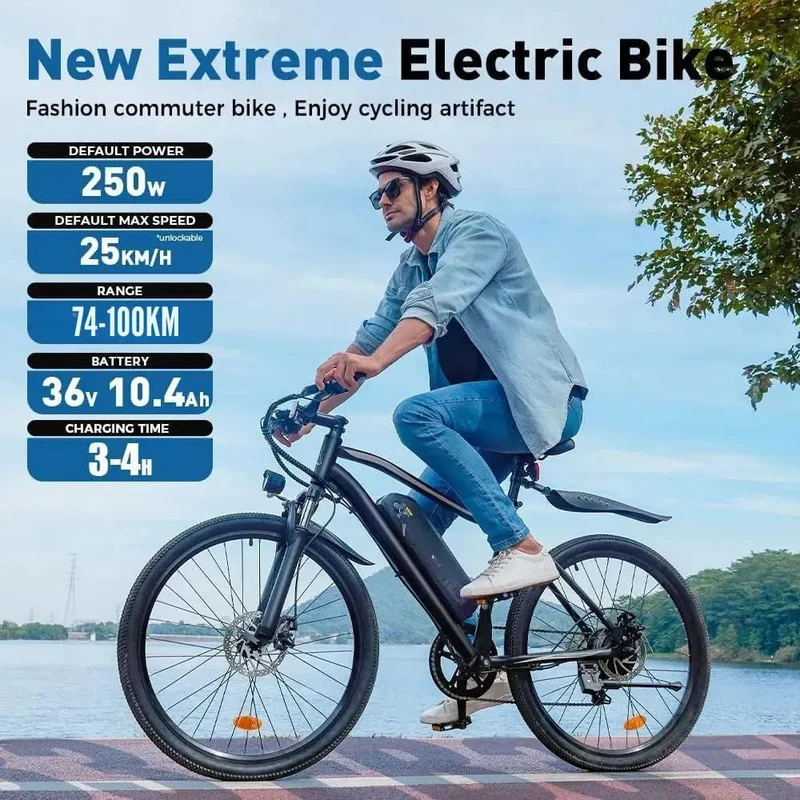 EB3 Electric Bicycle with CE Certificate, 26" Tires, 100 km Range