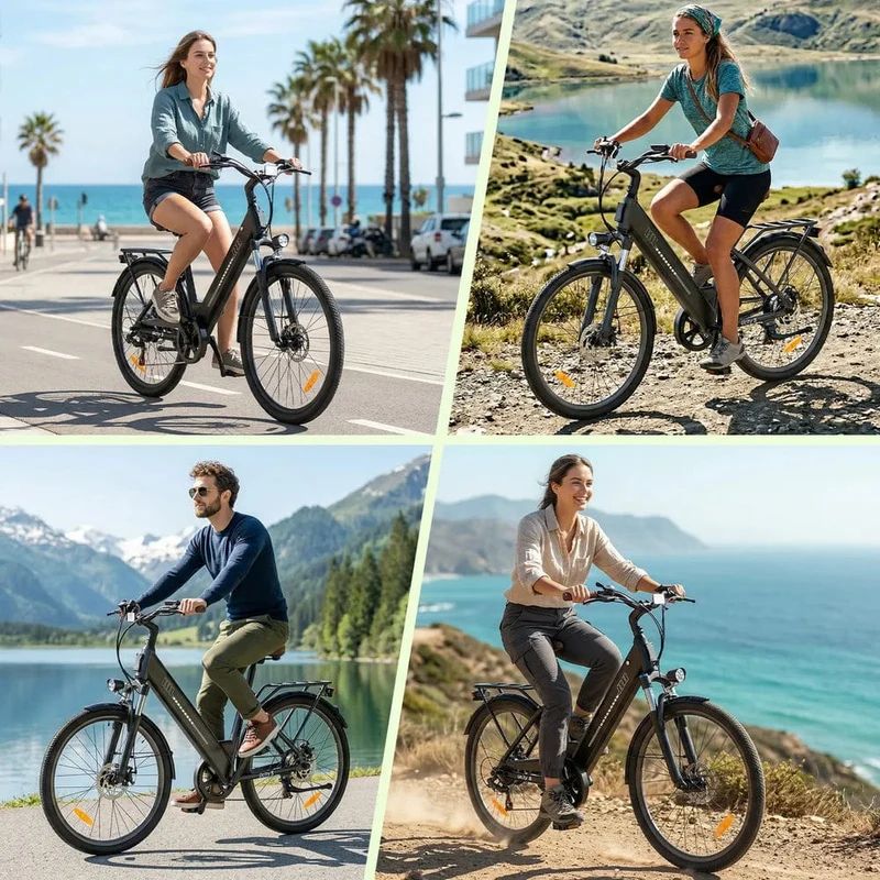 UcityS Trekking Electric Bike 36V 13Ah 88km Range
